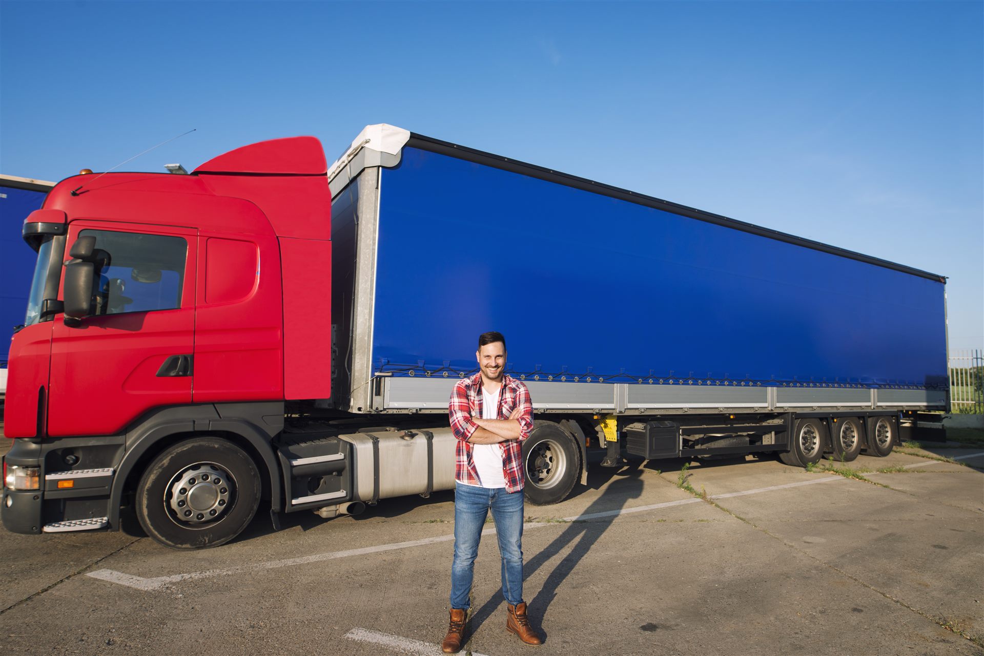 Fernverkehr LKW – Straßentransport Banner